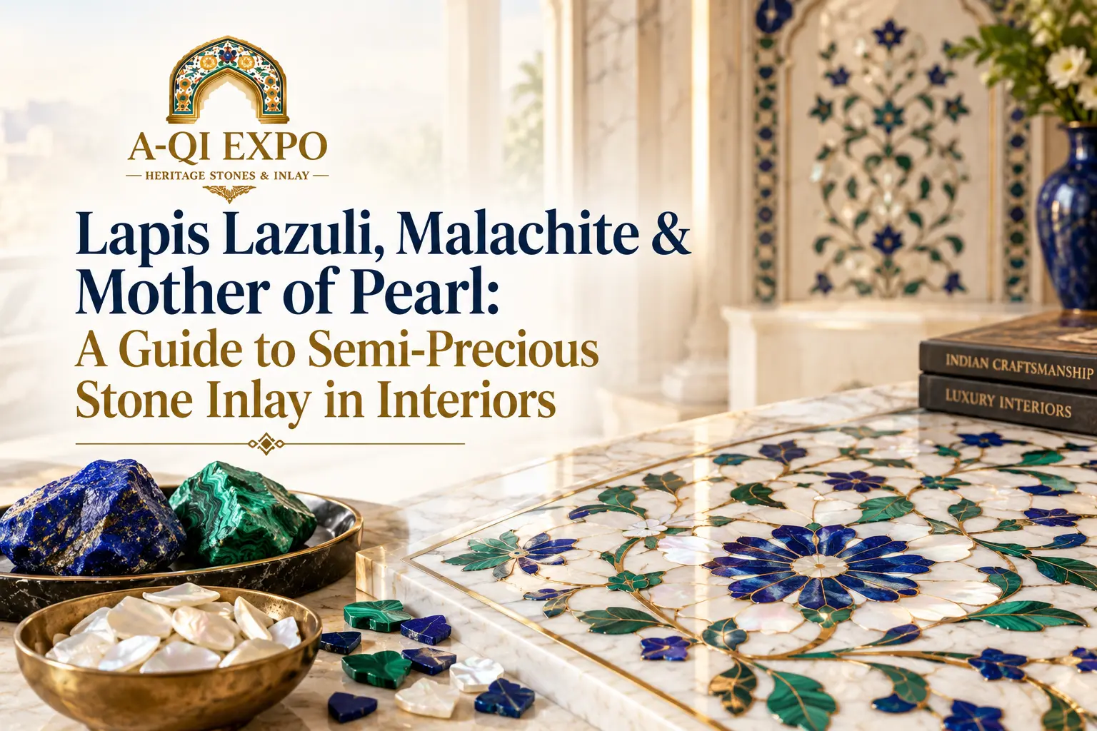 Lapis Lazuli, Malachite & Mother of Pearl: A Guide to Semi-Precious Stone Inlay in Interiors