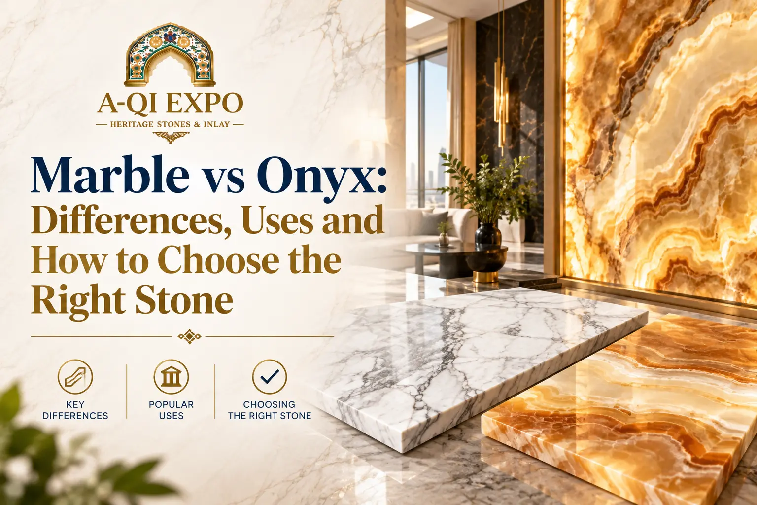 Marble vs Onyx: Differences, Uses and How to Choose the Right Stone
